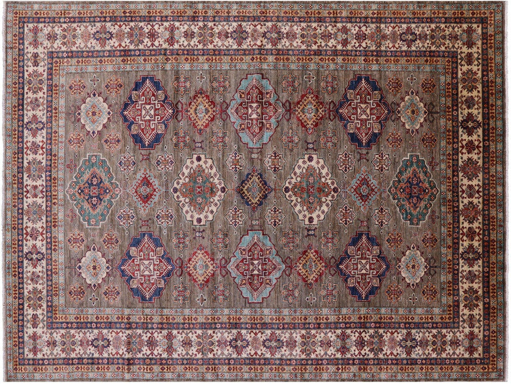 Geometric Super Kazak Handmade Wool Rug - Manhattan Rugs