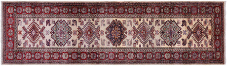 Runner Geometric Super Kazak Handmade Rug - Manhattan Rugs