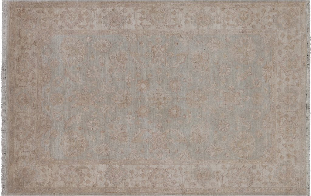 Turkish Oushak Washed Out Hand-Knotted Wool Rug 4' 1" X 6' 3" - Q14568