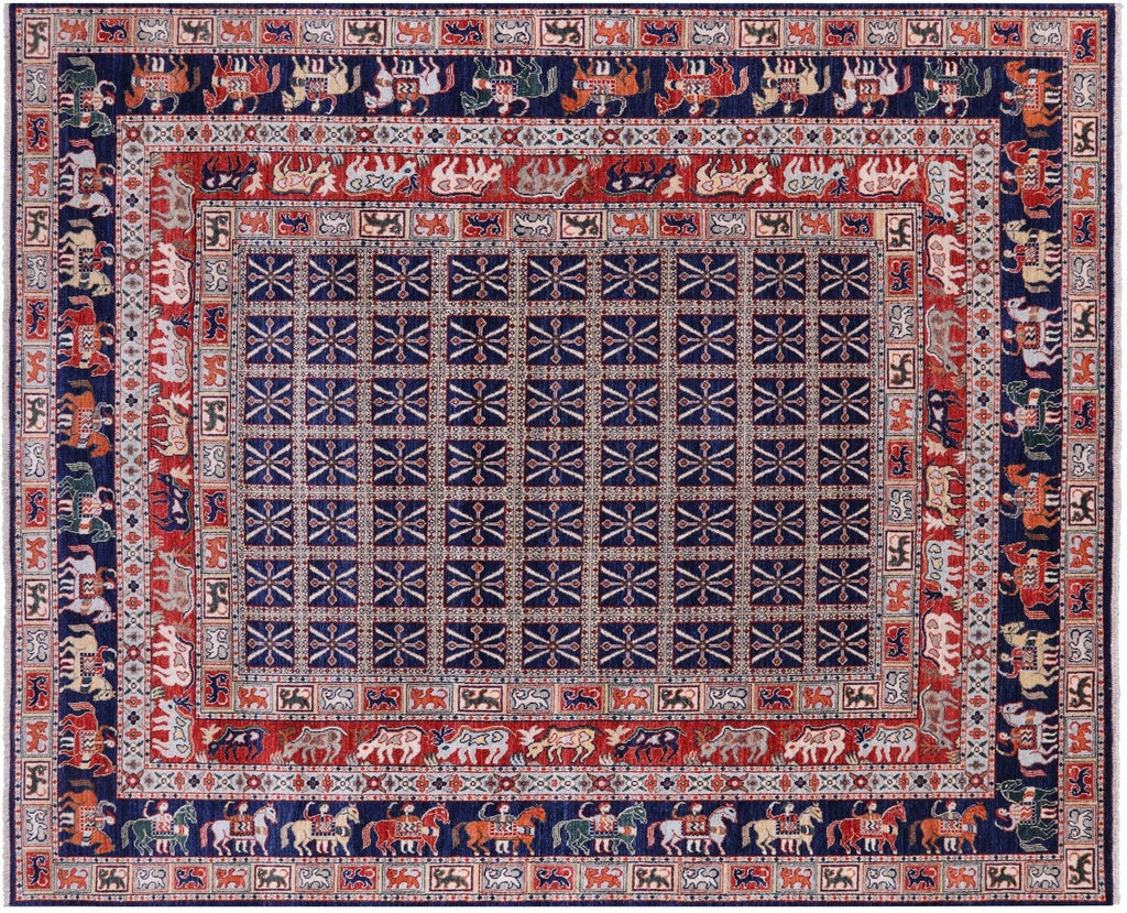Antiqued Pazyryk Historical Design Hand Knotted Wool Rug - Manhattan Rugs