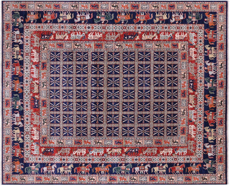 Antiqued Pazyryk Historical Design Hand Knotted Wool Rug - Manhattan Rugs
