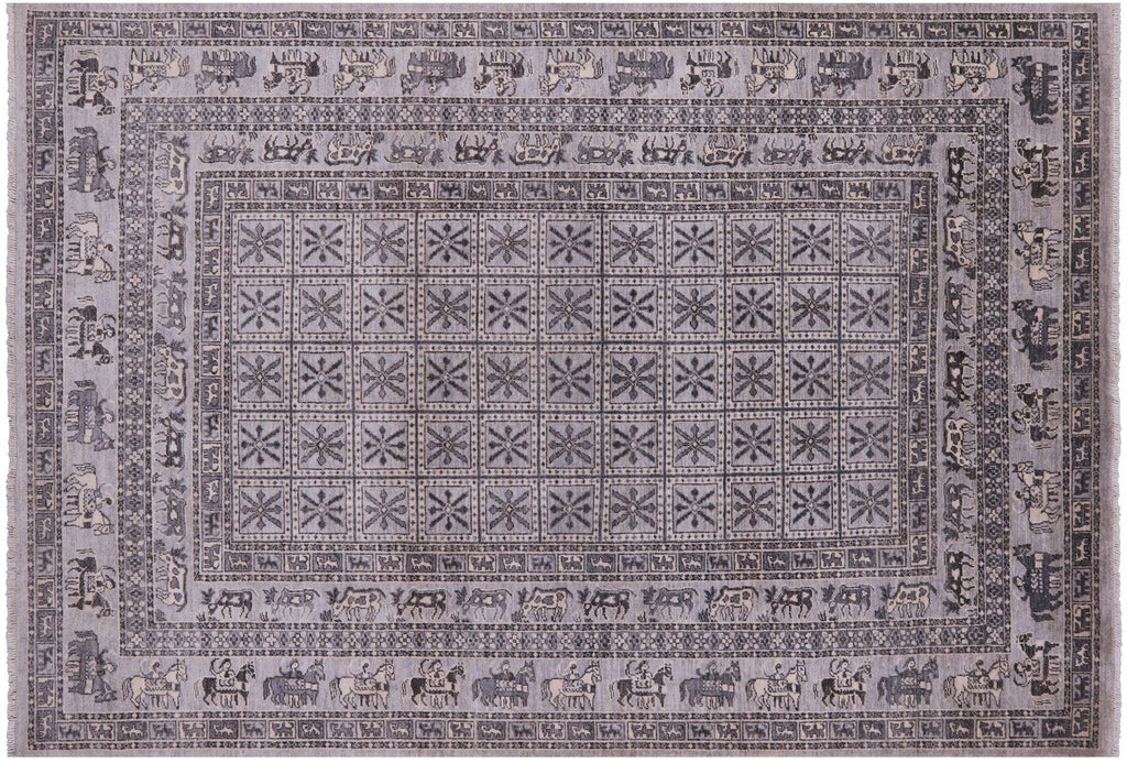 Antiqued Pazyryk Historical Design Handmade Wool Rug - Manhattan Rugs