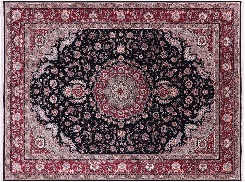 Handmade Persian Tabriz Wool & Silk  Rug - Manhattan Rugs