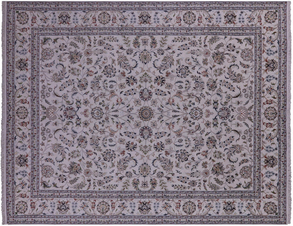 Persian Nain Wool & Silk Handmade Rug - Manhattan Rugs