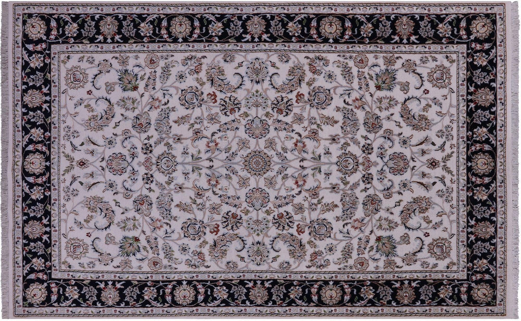 Wool & Silk Persian Nain Handmade Rug - Manhattan Rugs