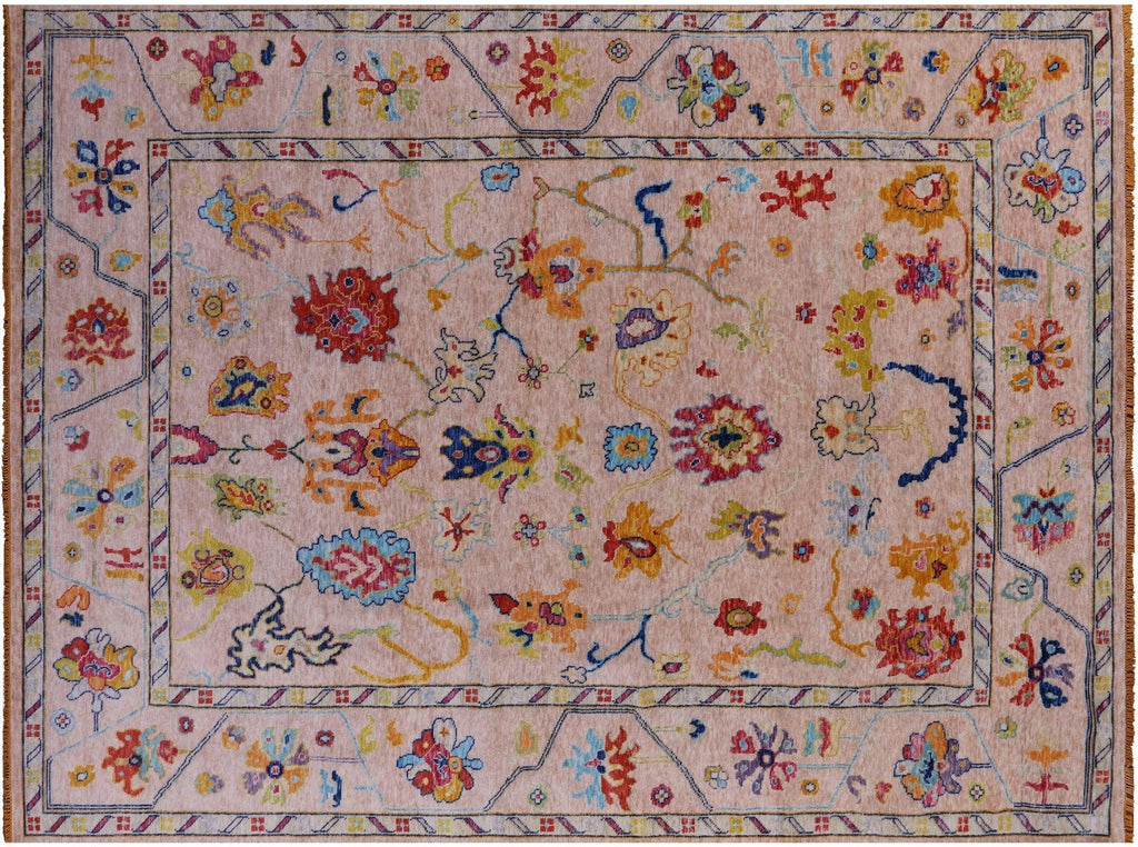 Turkish Oushak Hand Knotted Wool Rug - Manhattan Rugs