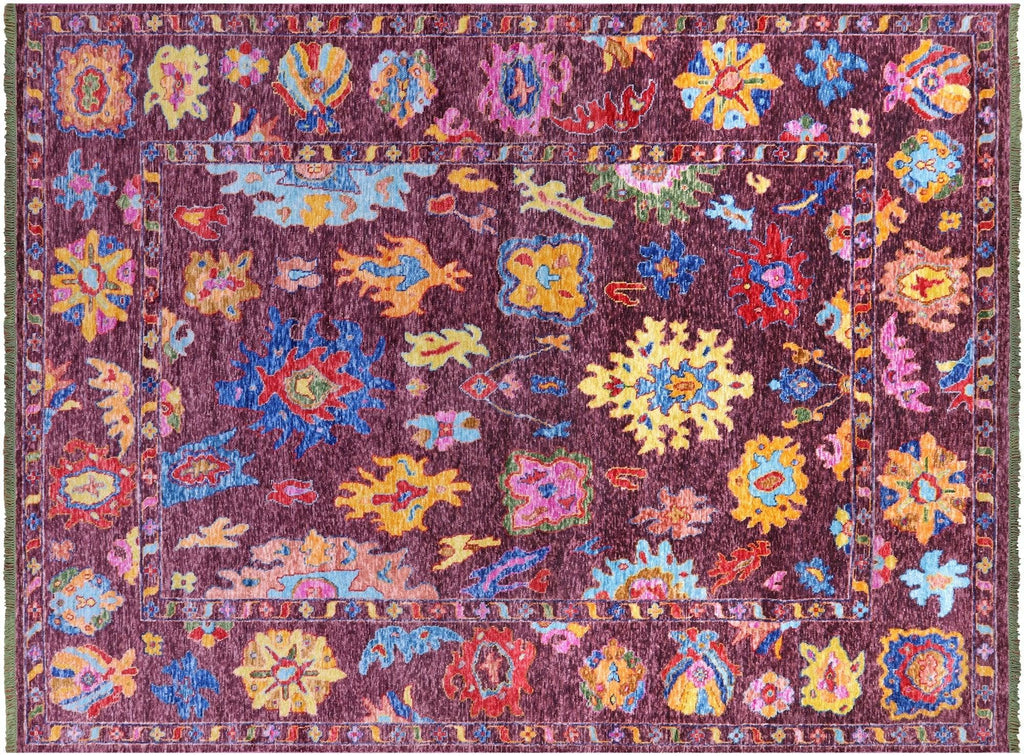 Hand Knotted Turkish Oushak Wool Rug - Manhattan Rugs