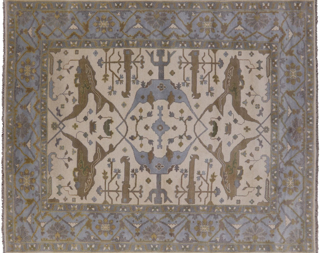 Hand Knotted Wool Oushak Rug - Manhattan Rugs
