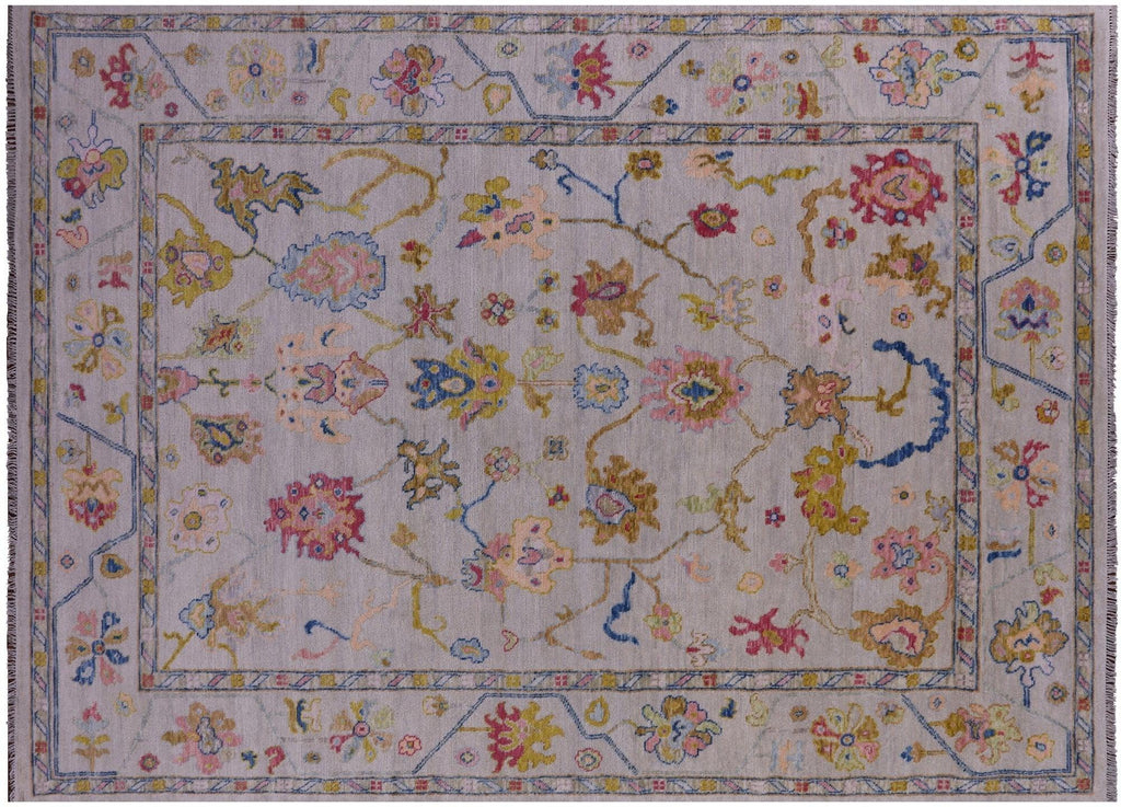 Turkish Oushak Hand-Knotted Wool Rug - Manhattan Rugs