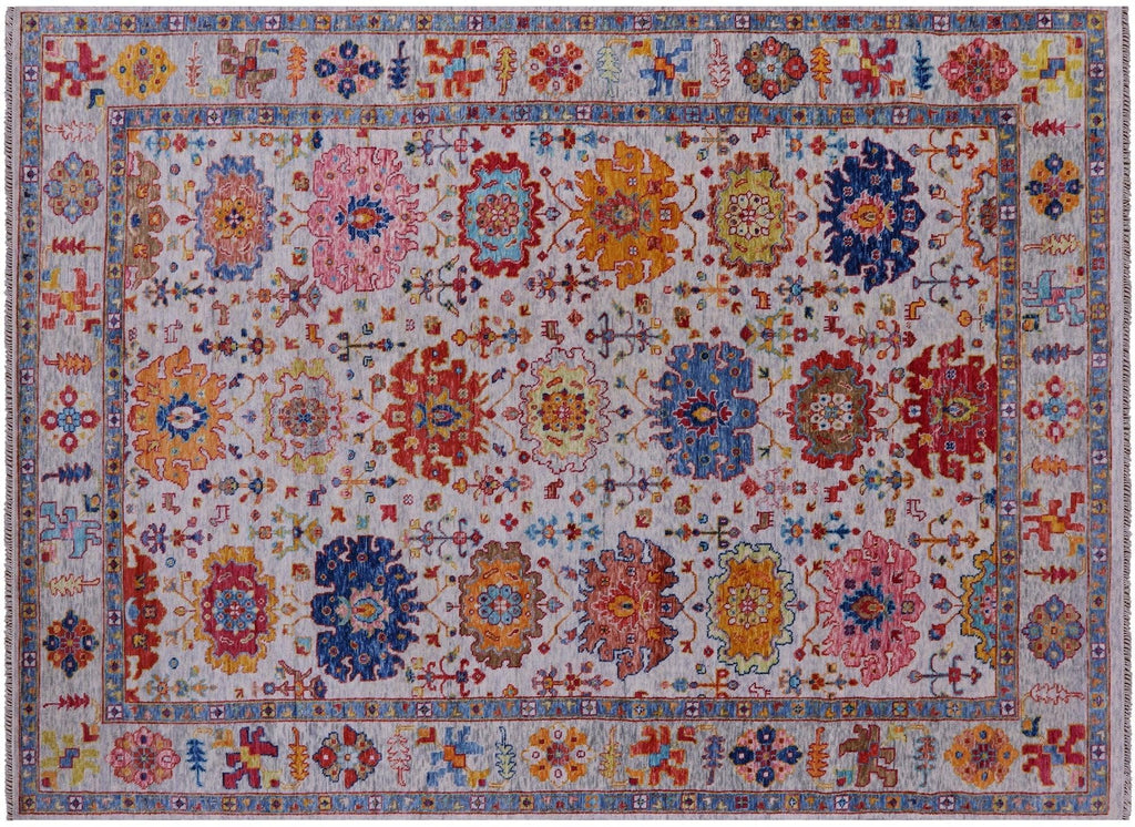 Turkish Oushak Hand-Knotted Wool Rug - Manhattan Rugs