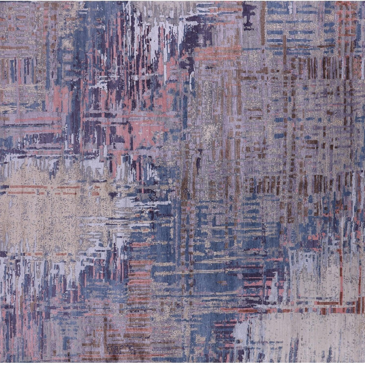 Wool & Silk Abstract Hand Knotted Rug 9' 0