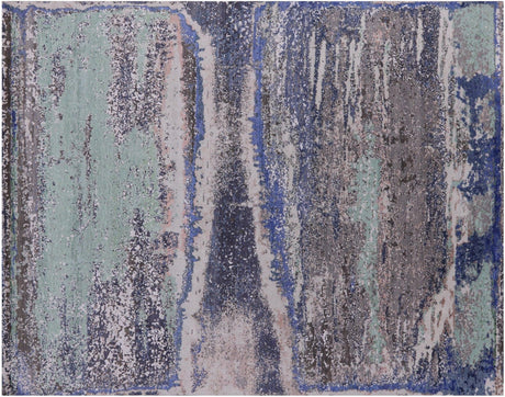 Hand-Knotted Abstract Wool & Silk Rug - Manhattan Rugs