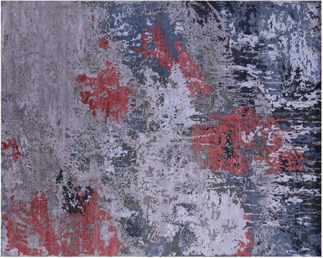 Abstract Handmade Wool & Silk Rug - Manhattan Rugs