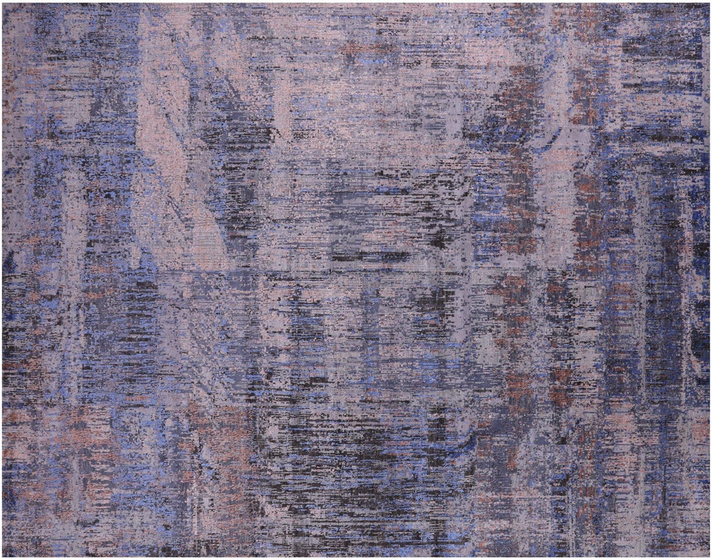 Handmade Wool & Silk Abstract Rug - Manhattan Rugs