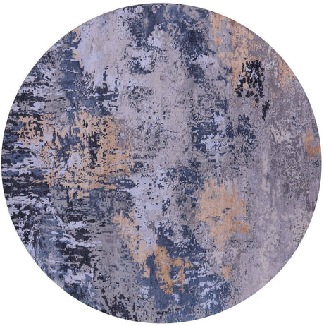 Round Modern Wool & Silk Handmade Rug - Manhattan Rugs