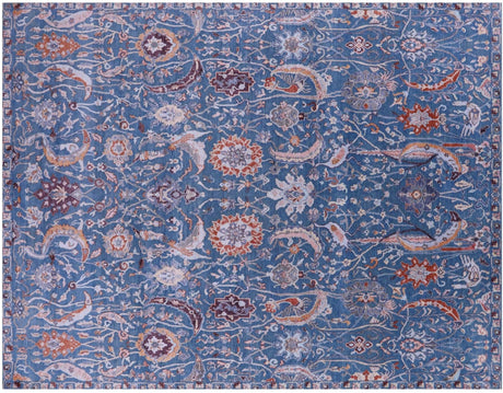 Persian Tabriz Wool & Silk Hand Knotted Rug - Manhattan Rugs