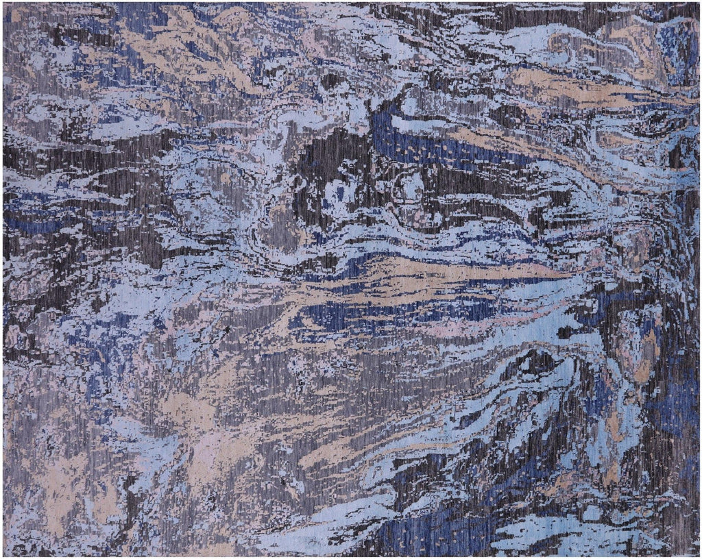 Handmade Abstract Wool & Silk Rug - Manhattan Rugs