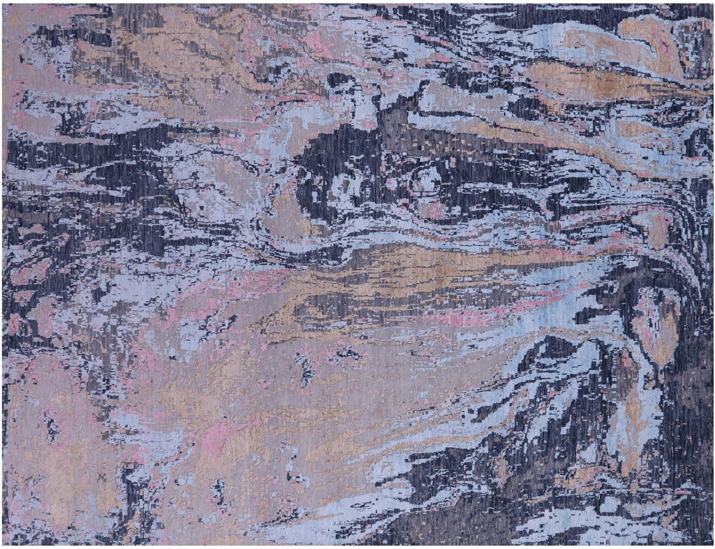 Wool & Silk Modern Hand Knotted Rug - Manhattan Rugs