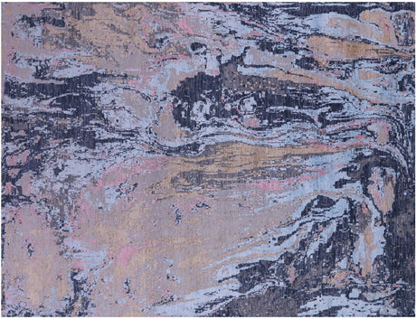 Wool & Silk Modern Hand Knotted Rug - Manhattan Rugs