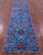 Blue Persian Tabriz Handmade Wool & Silk Runner Rug - Manhattan Rugs
