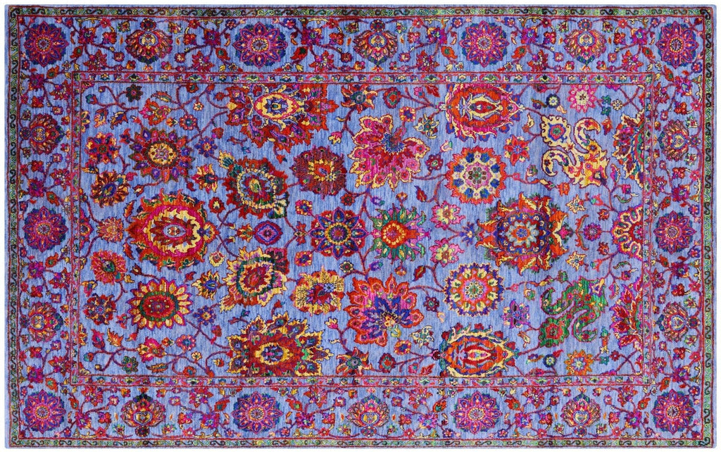 Wool & Silk Persian Tabriz Hand Knotted Rug - Manhattan Rugs