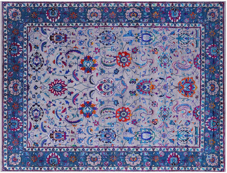 Persian Tabriz Hand-Knotted Wool & Silk Rug - Manhattan Rugs