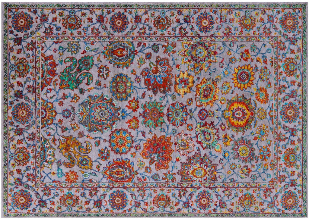 Hand Knotted Wool & Silk Persian Tabriz Rug - Manhattan Rugs