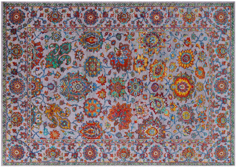 Hand Knotted Wool & Silk Persian Tabriz Rug - Manhattan Rugs