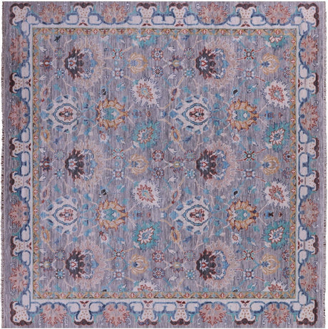 Square William Morris Handmade Wool Rug - Manhattan Rugs