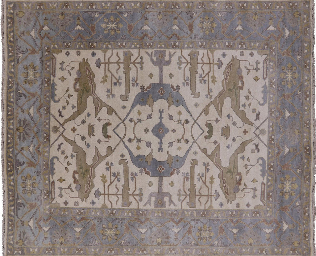 Turkish Oushak Hand Knotted Area Rug - Manhattan Rugs