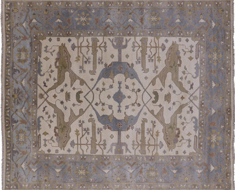Turkish Oushak Hand Knotted Area Rug - Manhattan Rugs