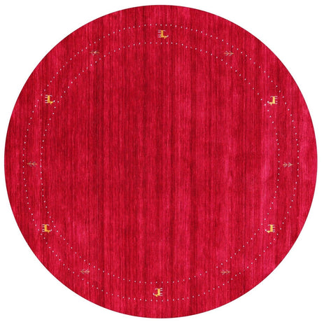 Round Hand Knotted Persian Gabbeh Wool Rug - Manhattan Rugs