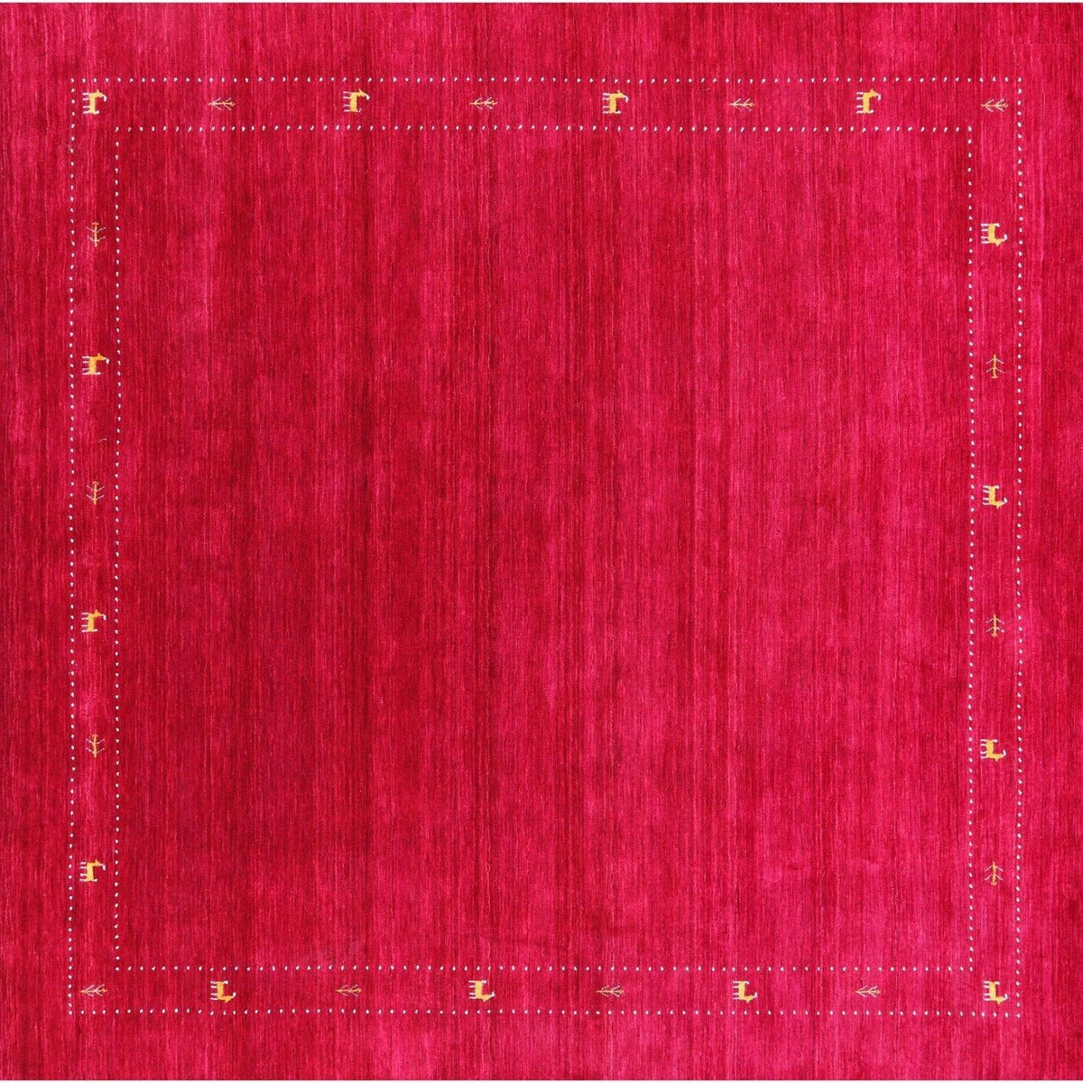 8' Square Persian Gabbeh Handmade Wool Rug – Manhattan Rugs