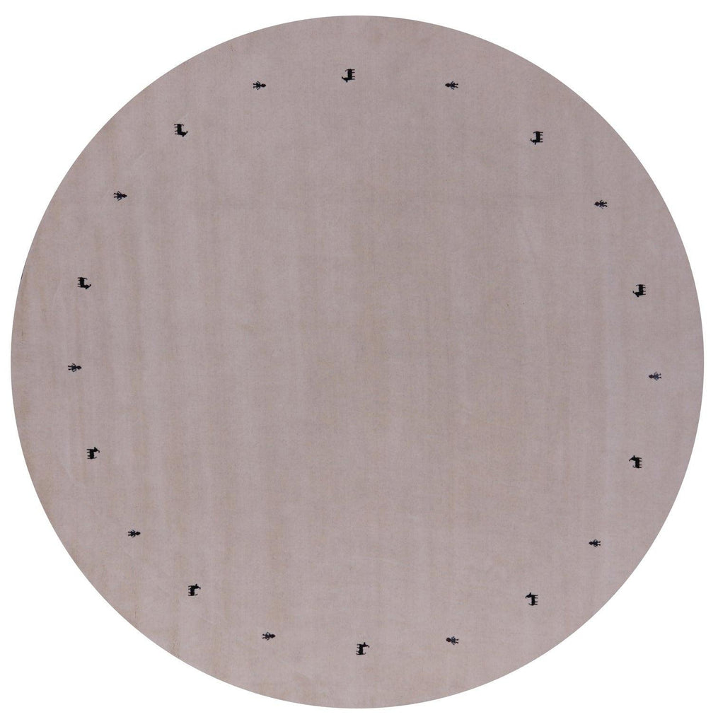 Round Persian Gabbeh Hand Knotted Wool Rug - Manhattan Rugs