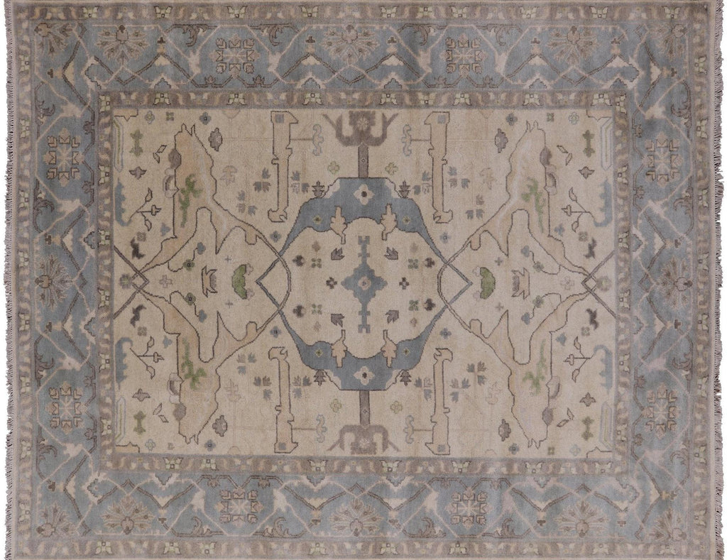 Hand Knotted Wool Oushak Area Rug - Manhattan Rugs