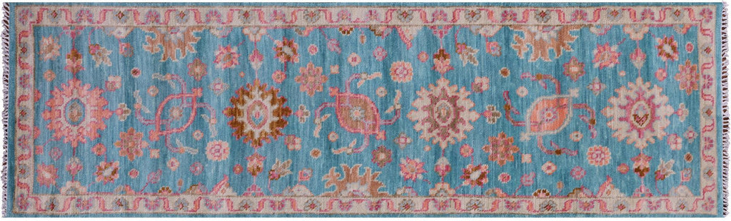 Runner Turkish Oushak Handmade Wool Rug - Manhattan Rugs