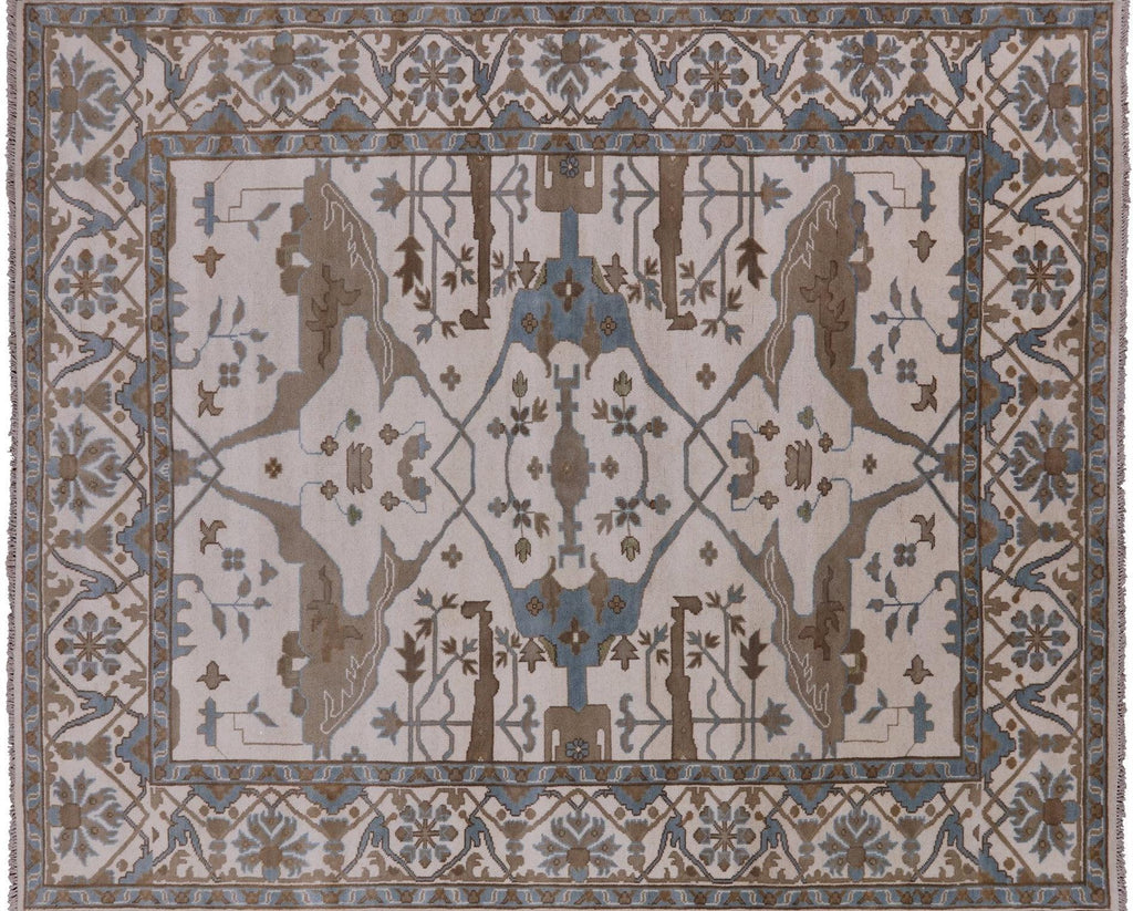 Turkish Oushak Hand Knotted Wool Area Rug - Manhattan Rugs