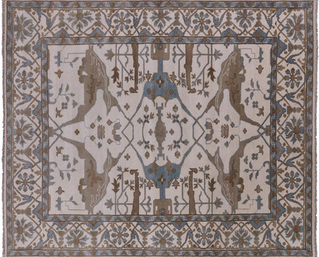 Turkish Oushak Hand Knotted Wool Area Rug - Manhattan Rugs
