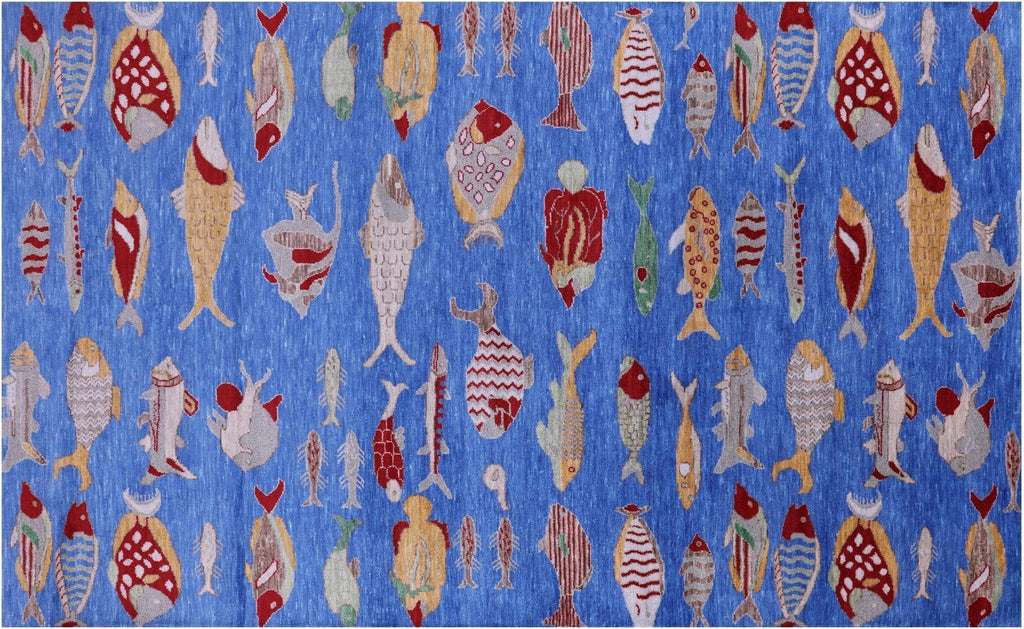 Gabbeh Fish Design Handmade Wool Rug - Manhattan Rugs