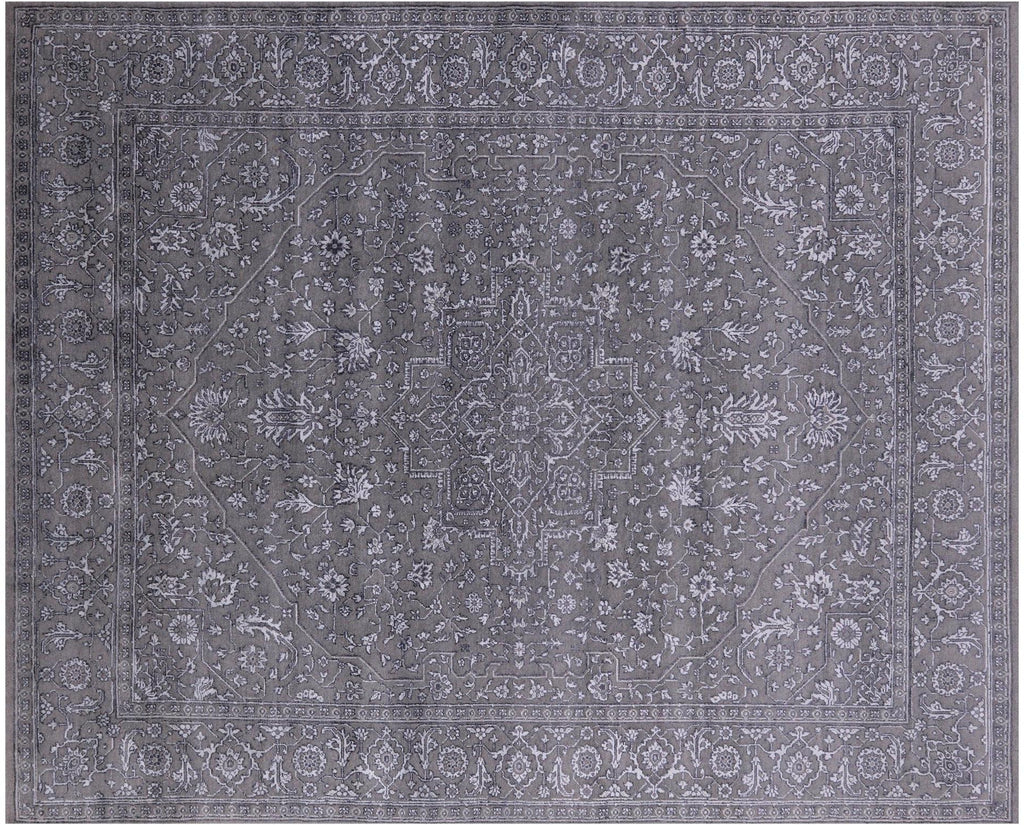 Handmade Persian Heriz Serapi Wool & Silk Rug - Manhattan Rugs