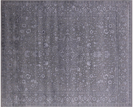Handmade Persian Heriz Serapi Wool & Silk Rug - Manhattan Rugs