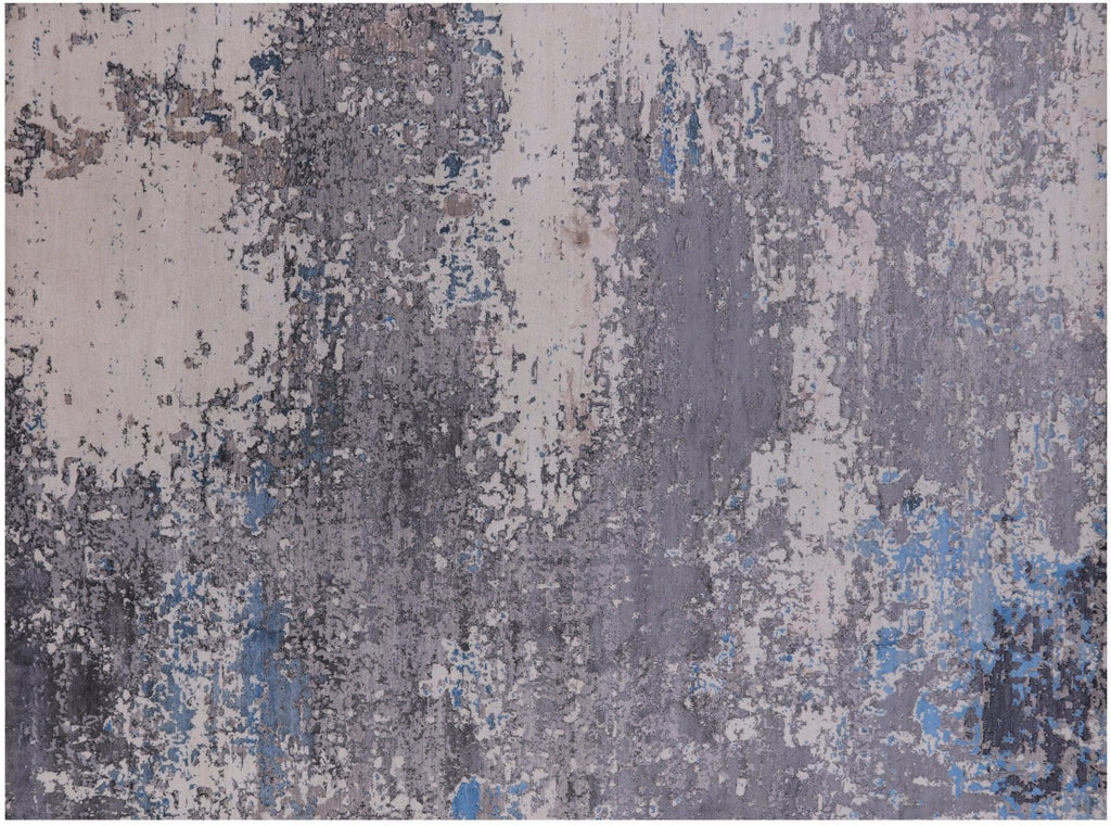 Wool & Silk Handmade Abstract Rug - Manhattan Rugs