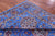 Blue 9' 1" X 12' 1" Wool & Silk Persian Tabriz Handmade Rug - Q15536