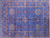 Blue 9' 1" X 12' 1" Wool & Silk Persian Tabriz Handmade Rug - Q15536