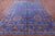 Blue 9' 1" X 12' 1" Wool & Silk Persian Tabriz Handmade Rug - Q15536