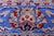 Blue 9' 1" X 12' 1" Wool & Silk Persian Tabriz Handmade Rug - Q15536