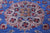 Blue 9' 1" X 12' 1" Wool & Silk Persian Tabriz Handmade Rug - Q15536