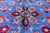 Blue 9' 1" X 12' 1" Wool & Silk Persian Tabriz Handmade Rug - Q15536