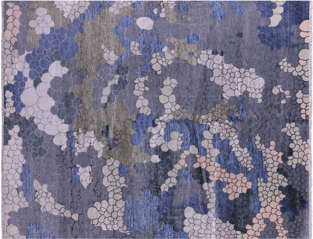 Wool & Silk Abstract Handmade Rug 8' 1" X 10' 2" - Q15543