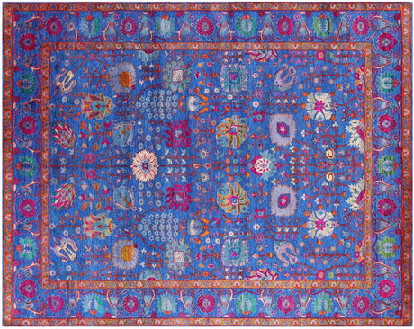 Persian Tabriz Hand-Knotted Wool & Silk Rug - Manhattan Rugs